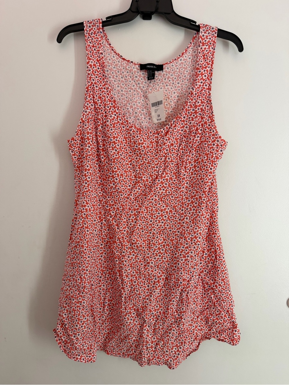 Forever 21 Red and White Floral Mini Dress